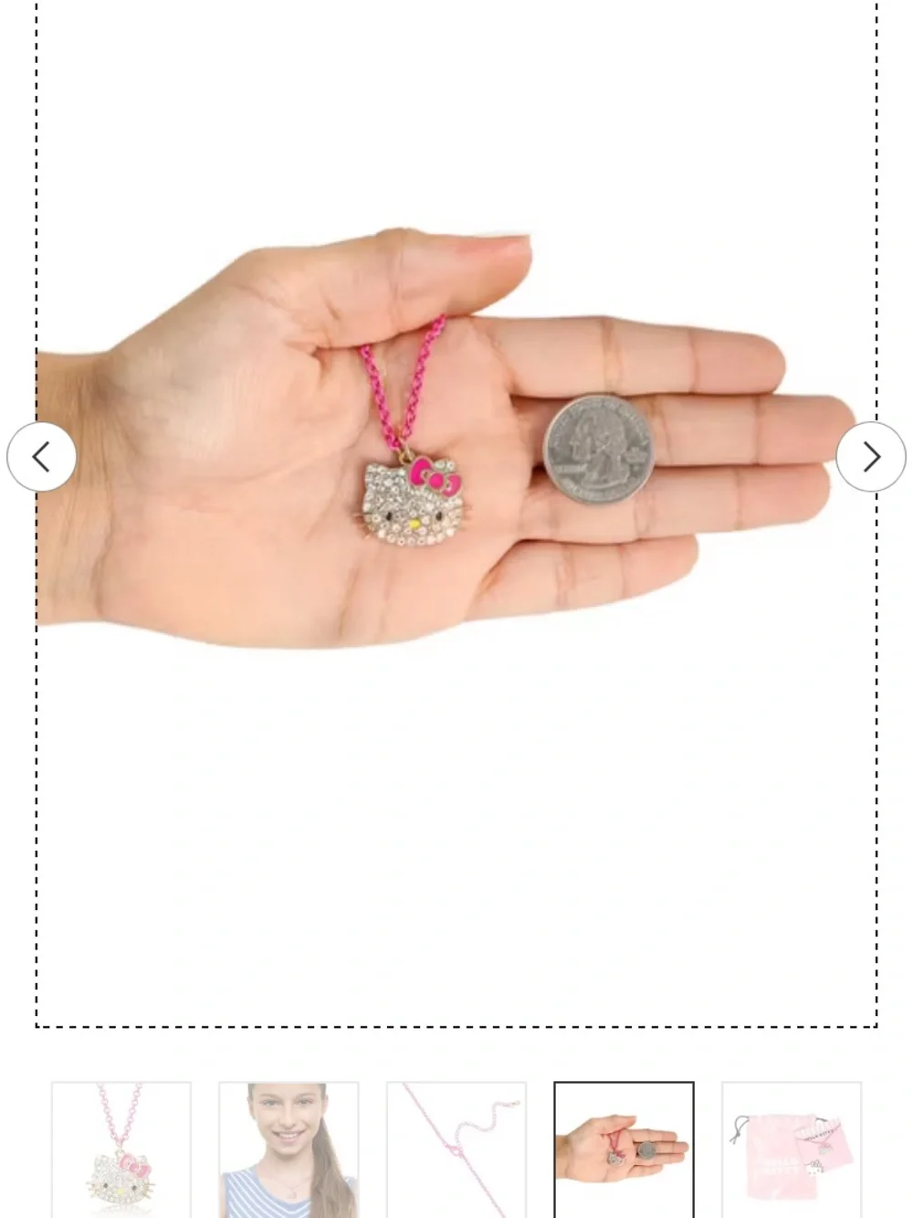 Sanrio Hello Kitty Girls  Fashion Jewelry Necklace Pink